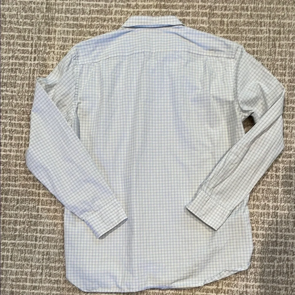 New Men's J CREW Blue/Yellow Checkered Button Down Collared Shirt Sz XL